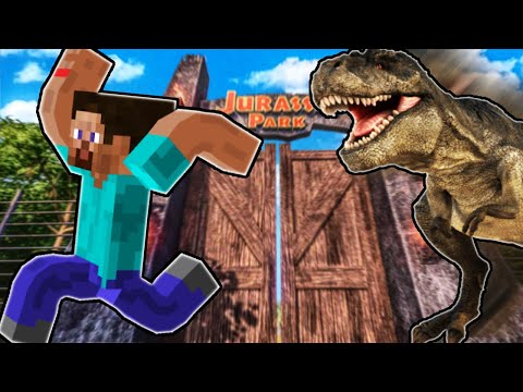 We Let Loose Dinosaurs in Jurassic Park?! (Minecraft Multiplayer Gameplay Roleplay)