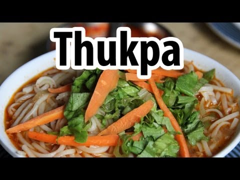 Thukpa - Tibetan Noodle Soup at Boudha, Kathmandu, Nepal