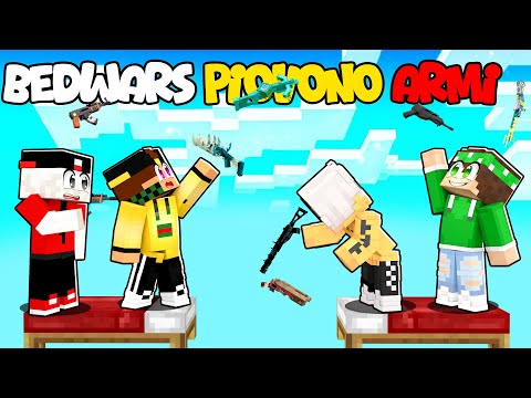 BEDWARS 2 vs 2 MA PIOVONO ARMI OGNI MINUTI - MARCY e LOCO vs ZEYXON e NICO - MINECRAFT ITA