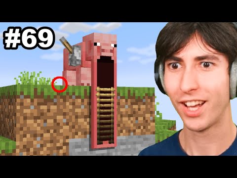 Testing 100 Illegal Secret Bases in Minecraft - Insane Bionic Experiment