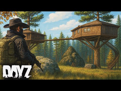 I BUILT a HIDDEN TREE HOUSE BASE in DayZ and DEFENDED IT!