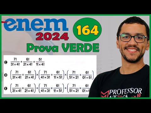 Questão 164 | Prova Verde ENEM 2024 | Combinatória Equipe médica #enem2024