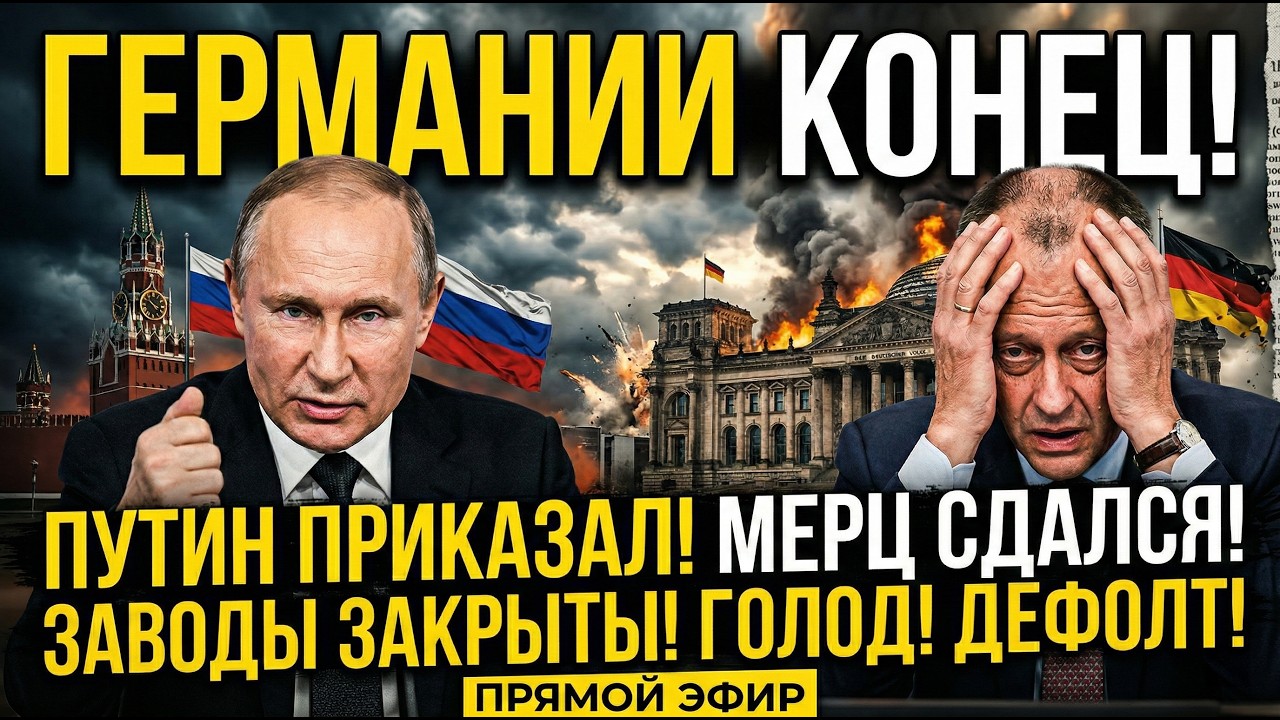 NIEMCY – KONIEC ! Rozkaz Putina zniszczył gospodarkę Merza. Fabryki są zamknięte, panuje głód, bankructwo.