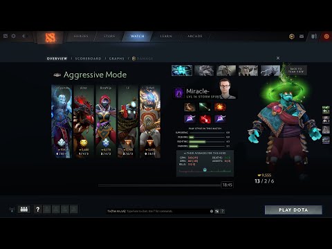 dota2mid Miracle- Storm Spirit - Nigma vs Aggressive mode - DOTA PRO CIRCUIT