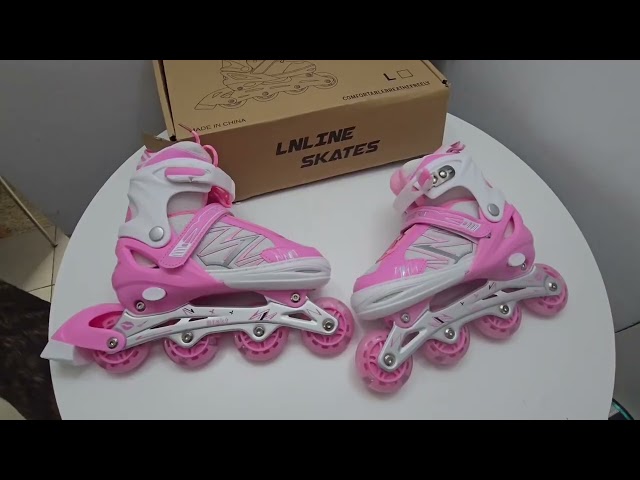 Vídeo relacionado con Patines en línea niña Ajustables para Mujeres niñas niños, Zapatillas de Rodillo Patines en línea con radas Luminosas hasta 4 tamaños Ajustables Patines en Rodillo (M (EU 32-36))