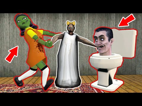 Granny vs Skibidi toilet vs Squid Game Zombie - funny horror school animation (Compilation #51)