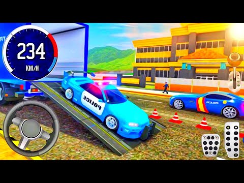 US Police Car Transport Cargo Plane Simulator - Police Cars & Transport Truck : Android Gameplay