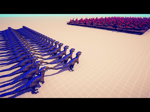 1000x RAPTORS vs 100x LONG RANGE UNITS - Totally Accurate Battle Simulator | TABS