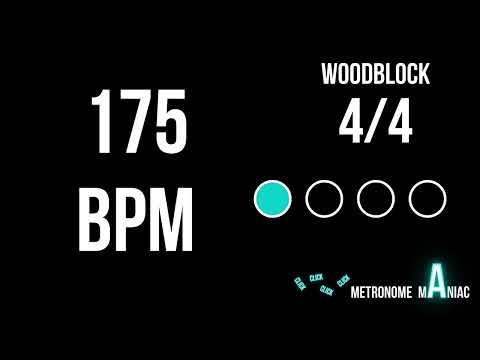Metronome 175 BPM 4/4 - Woodblock