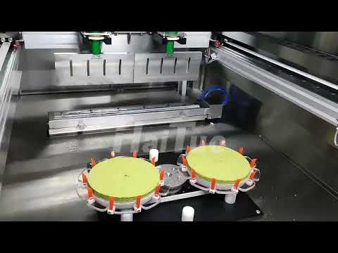 Automatic ultrasonic round matcha cake slicer ultrasonic food cutting machine