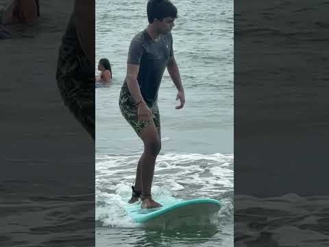 Babloo surfing in Myrtle Beach first time