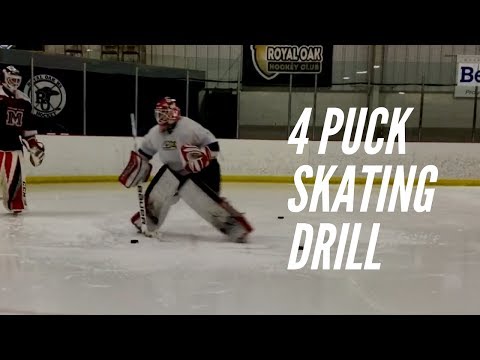 4 Puck Edgework Skating Drill for Goalies (progression) thumbnail