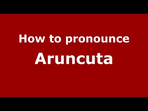 How to pronounce Aruncuta (Romanian/Romania)  - PronounceNames.com