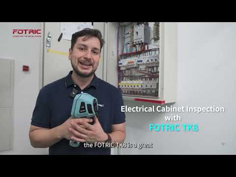 Inspeção de painel elétrico com câmera FOTRIC TK8