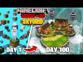 I Spent 100 Days In SKYGRID In Minecraft Hardcore