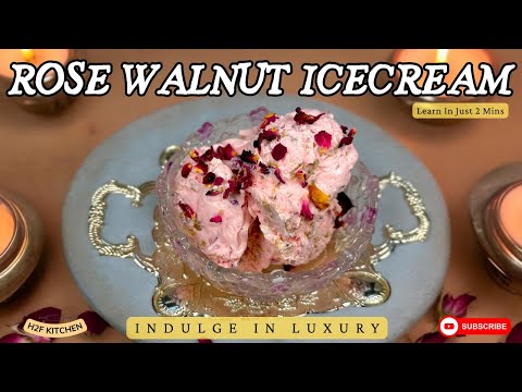 Rose Walnut Ice Cream Recipe | Indulge in Luxury |@theyogachef110