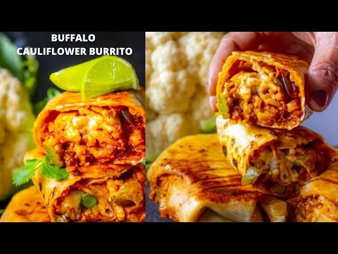 BUFFALO CAULIFLOWER BURRITO || VEGETARIAN BURRITO RECIPE