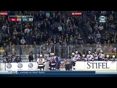 Maxim Lapierre EN goal 3-0 Roman Polak Ryane Clowe fight  NJ Devils St. Louis Blues 1/28/14