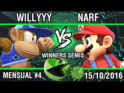 [Smash @ Gambler #4] Willyyy (Diddy, Cloud) vs. Narf (Mario) Winners Semis