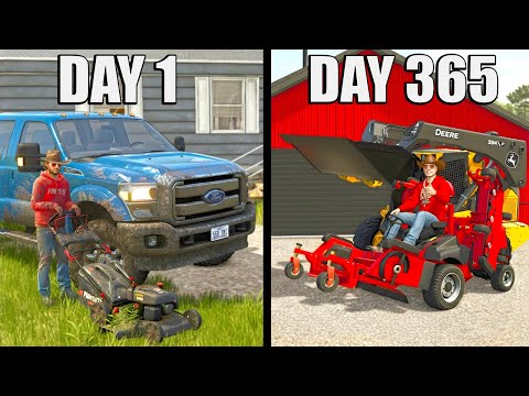 I SPENT 365 DAYS BUILDING A LANDSCAPING BUSINESS WITH $0 AND A TRUCK - (SURVIVAL BUSINESS SERIES 2)