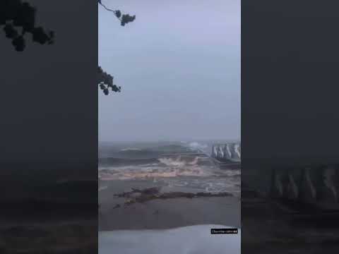 Ventania Presidente Epitácio SP Rio Paraná Lago Sérgio Motta