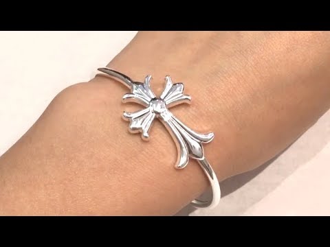 Buy Pure Silver Bracelet Online, Pure Silver Cross Bangle Bracelet