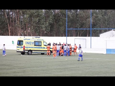CHOQUE BRUTAL DEIXA MARINHO (Varzim B)  INANIMADO NO CAMPO - MINUTO90 TV