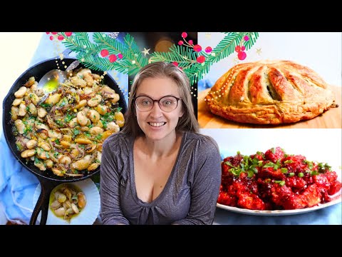 3 Stunning Vegan Holiday Mains | Crisp Cranberry Tofu, Lentil Chestnut Pithivier & Silky White Beans