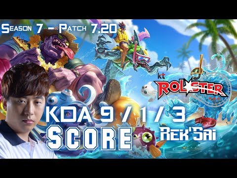 KT Score REK'SAI vs ELISE Jungle - Patch 7.20 KR Ranked