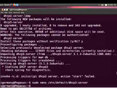 comment installer dhcp3-server