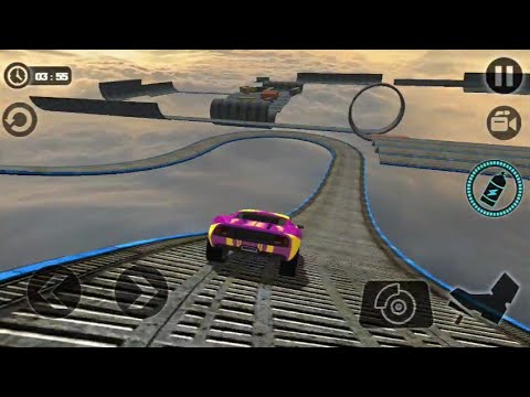 Impossible stunt car tracks 3D - red car Driving stunts level 11-Android gameplay