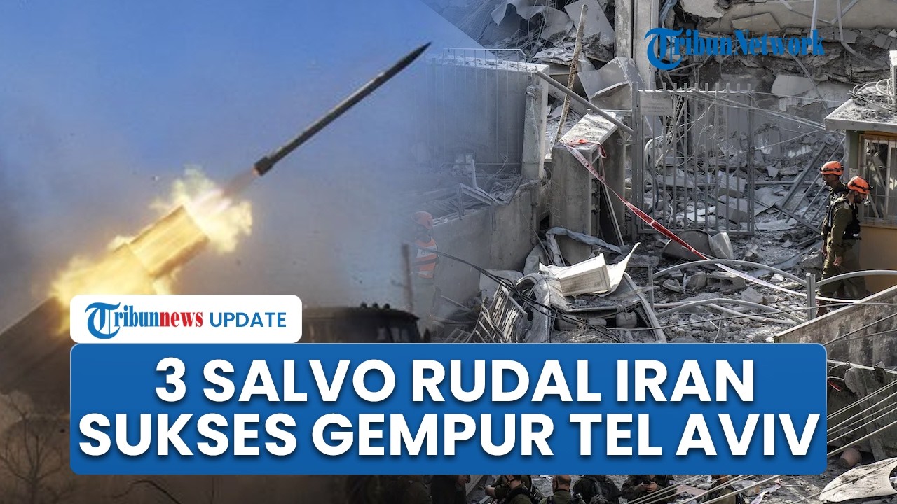 Iran Bombardir Tel Aviv dengan Tiga Salvo Rudal, Lebih dari 100 Warga ...