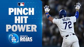 Miguel Rojas comes OFF THE BENCH and hits a GO-AHEAD HOME RUN for the Los Angeles Dodgers! ????
