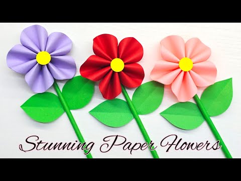 Stunning Paper Flowers | How To Make Realistic And Easy Paper Flower | Paper Flower DIY
