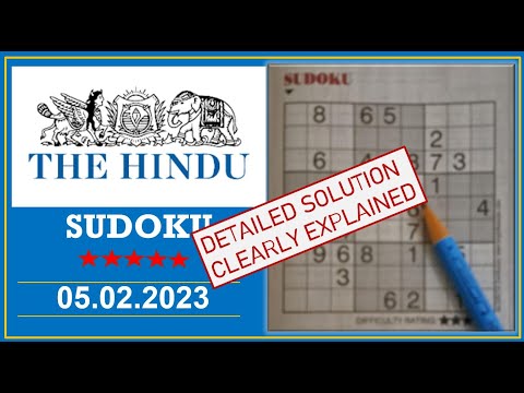 How to Solve 5 Star Hindu  Sudoku Feb 05,  2023 -  Step By Step Solution