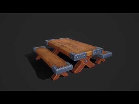 Stylized Wooden Table