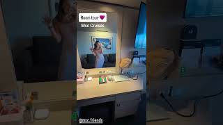 Cabin check aboard msc cruises with msc friend solargirl dallas 🧡  #msccruises #cabincheck