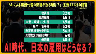 AI時代、大企業の新卒採用は狭き門に？　中高年も安心できない…主要企業へのアンケート結果に見る2030年の日本の雇用【モヤモヤ経済クリアファイル】