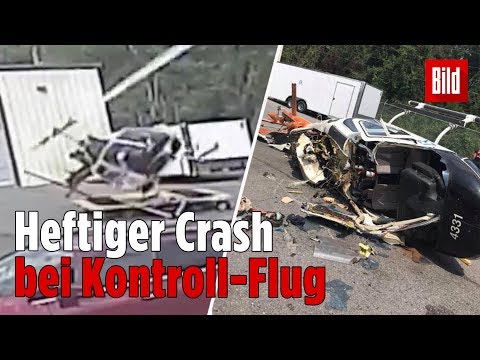 Polizei-Hubschrauber stürzt im Trainingszentrum ab