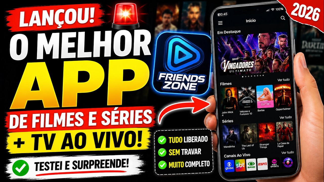 🚨LANÇOU! O MELHOR APP de FILMES e SÉRIES + TV AO VIVO (Testei e surpreende)