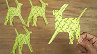 How to Make Deer Using Real Leaf | Art and Craft Projects Made With Date Leaves