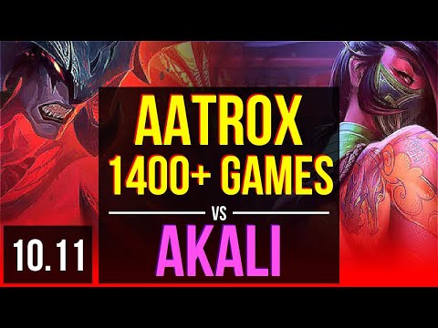 AATROX vs AKALI (TOP) | 3.3M mastery points, 1400+ games, Triple Kill | EUW Master | v10.11