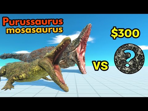 Purussaurus x mosasaurus vs random team same price ARBS animal revolt battle simulator