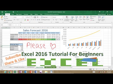 Microsoft Excel 2016 Tutorial For Beginners: Excel Crash Course Refresher for Job Interviews & Exams