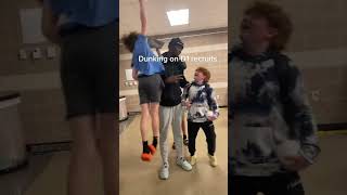 Dunking on D1 Recruits 😱🔥 #shorts