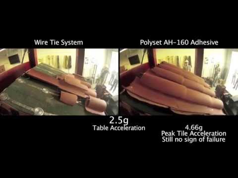 Polyset AH-160 Adhesive vs Wire Tie System Seismic Tests - Two Piece Parallel Orientation