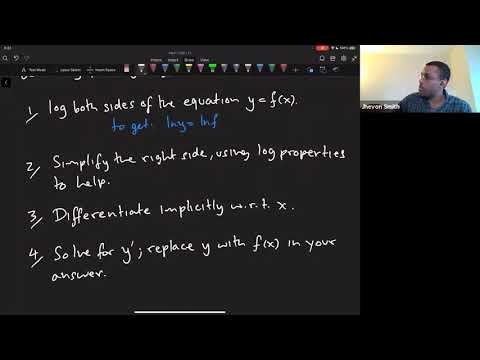 Math 1206-L11 Lecture 8 - Log Differentiation; L'Hôpital's Rule; Derivatives of Inverse Functions