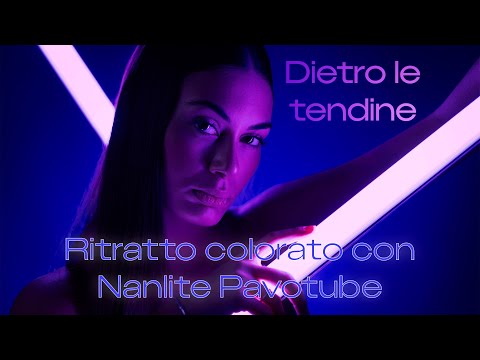 DIetro le tendine: Ritratto colorato con Nanlite pavotube