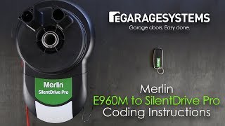 Merlin SilentDrive Pro Garage Door Opener / E960M Remote Coding Instructions
