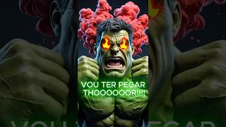 A VINGANÇA do Hulk! 😈 Thor mexeu com o gigante errado! 😂 #ia #marvel